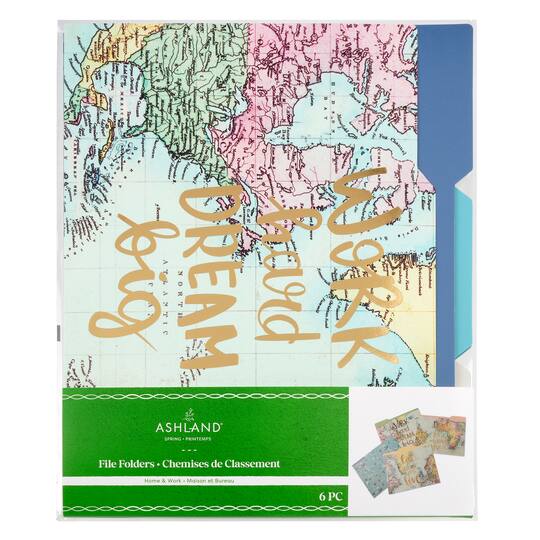 Map &#x26; Blue Speckles File Folders by Ashland&#xAE;, 6ct.